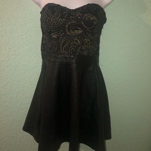 Forever 21 Lace and Leather Dress size Large